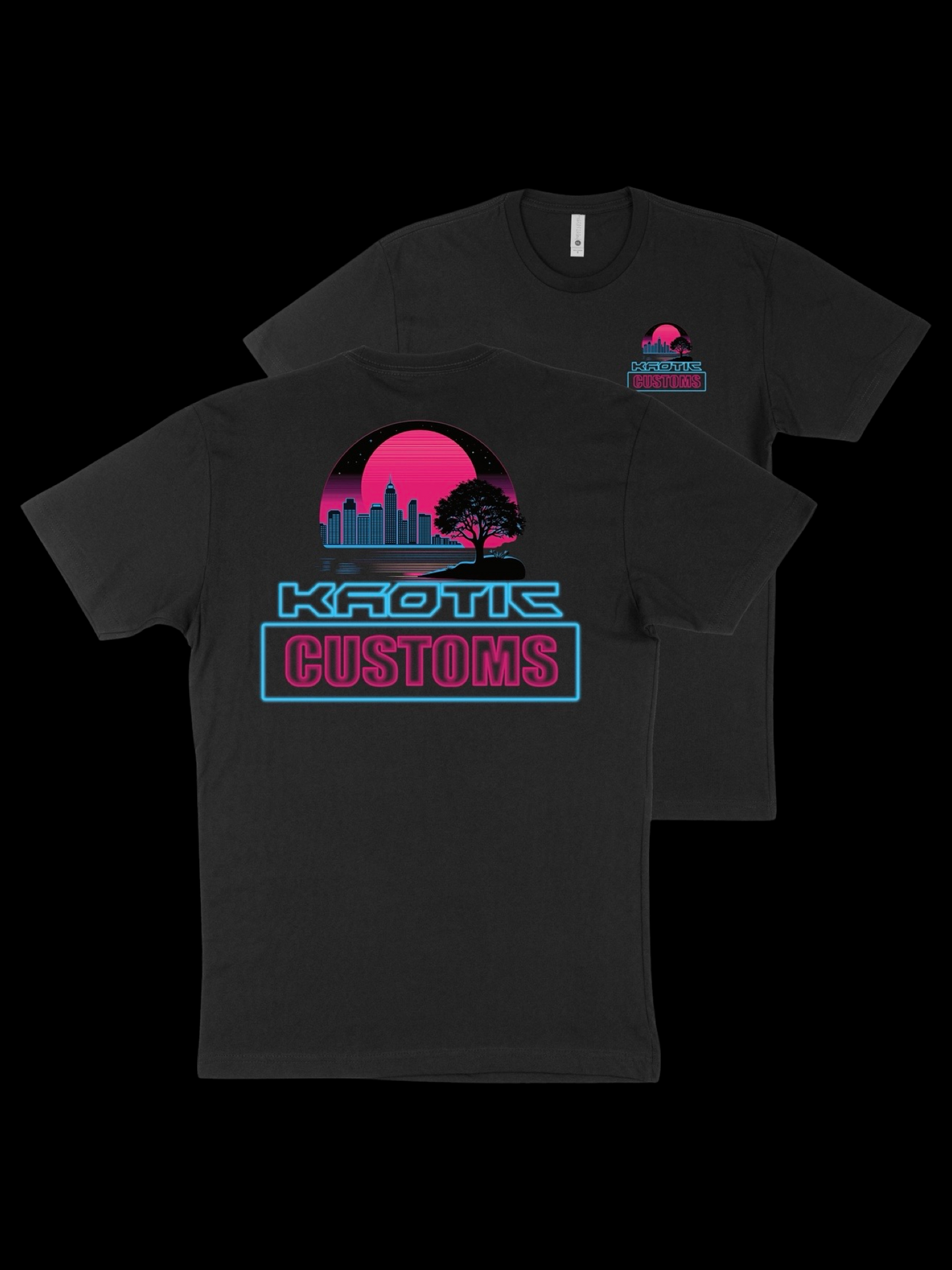 BLACK NEON KAOTIC CUSTOMS T-SHIRT